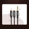 UGREEN 3,5mm hoofdtelefoonsplitterkabel AUX Y-splitter 25cm zwart (20816)