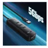 UGREEN 4-in-1 USB Hub 4x USB-A 3.0 PD DC 12V 0,25m Zwart (CM416 10915)