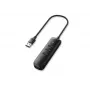 UGREEN 4-in-1 USB Hub 4x USB-A 3.0 PD DC 12V 0,25m Zwart (CM416 10915)