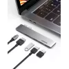 UGREEN 60559 5-in-2 USB-C-hub voor MacBook Pro/Air, USB-C PD 100W, HDMI 4K, 3x USB 3.0