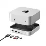 UGREEN CM841 11-in-1 USB-C dockingstation voor Mac Mini M4/M4 Pro, 3x USB-A 3.2, 2x USB-C 3.2, 2x USB-A 3.0, NVMe, SD/TF, grijs