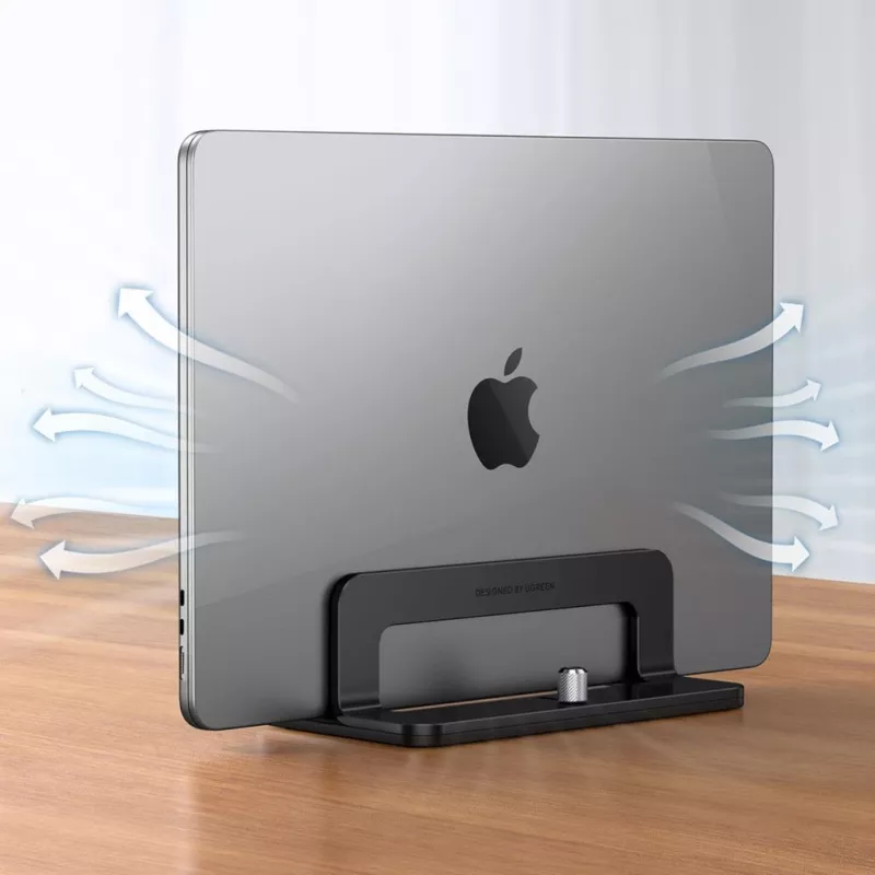 UGREEN aluminium verticale standaard houder voor MacBook laptop tablet (20471 LP258) donkergrijs