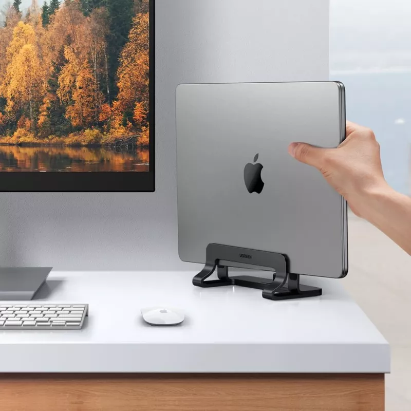 UGREEN aluminium verticale standaard houder voor MacBook laptop tablet (20471 LP258) donkergrijs