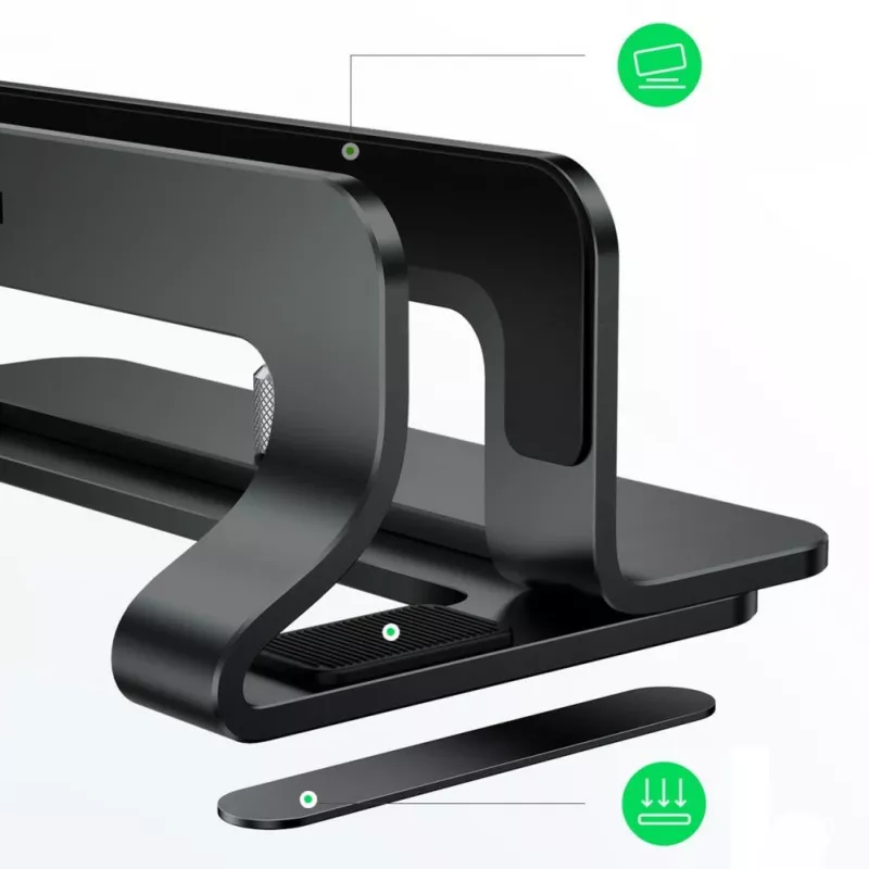UGREEN aluminium verticale standaard houder voor MacBook laptop tablet (20471 LP258) donkergrijs