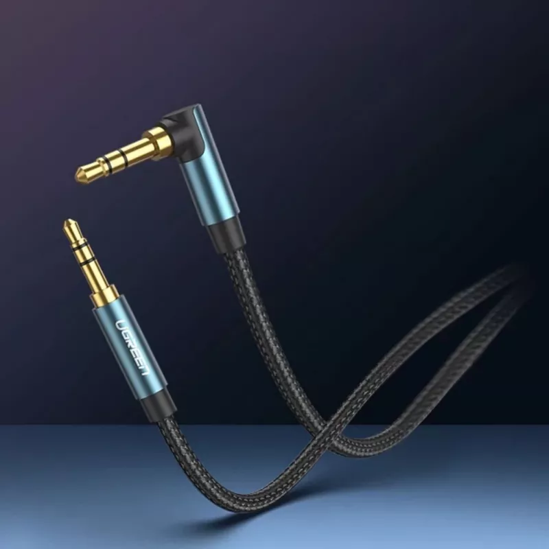 UGREEN Haakse AUX-kabel 2 x Mini Jack 3,5 mm 1,5m Blauw (AV112)