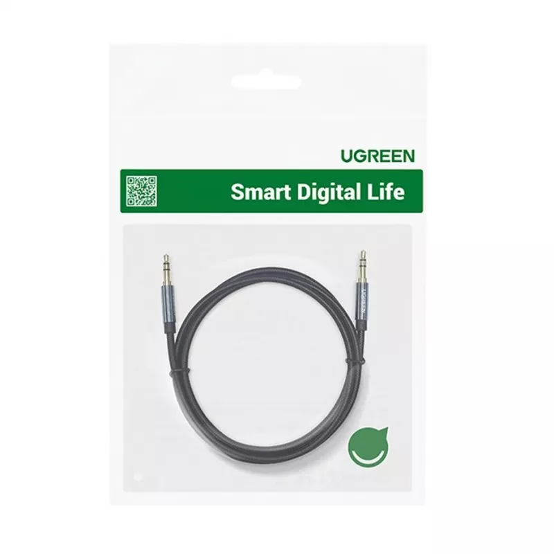 UGREEN AUX audiokabel 3,5 mm haakse stekker 2 m blauw (AV112)