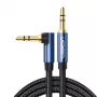 UGREEN AUX audiokabel 3,5 mm haakse stekker 2 m blauw (AV112)