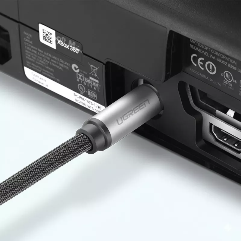 Ugreen AV108 10540 digitale optische audiokabel Toslink/SPDIF 2m grijs