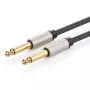 UGREEN AV128 10639 mono TS kabel 6,35mm jack naar 6,35mm jack 3m - grijs