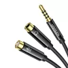 UGREEN AV141 3,5-mm-headset-splitterkabel (1x stekker naar 2x bus) 20 cm - zwart