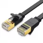 UGREEN Cat 7 STP Ethernet patchkabel 10m zwart plat RJ45 LAN 10 Gbps