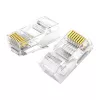 UGREEN Cat6 RJ45 modulaire stekker - transparant met gouden contacten (10 stuks)