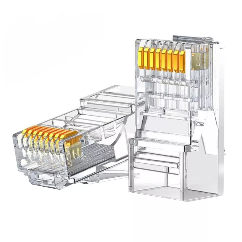 UGREEN Cat6 RJ45 modulaire stekker - transparant met gouden contacten (10 stuks)