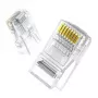 UGREEN Cat6 RJ45 modulaire stekker - transparant met gouden contacten (10 stuks)
