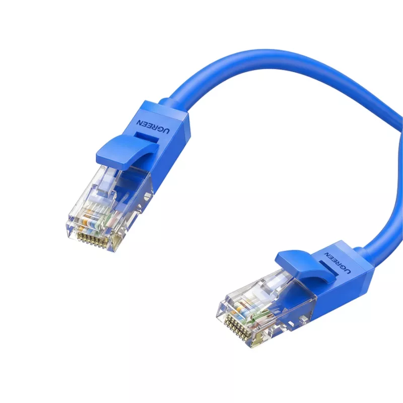 UGREEN Cat6 UTP platte ethernetkabel 1m blauw - 10Gbps 250MHz RJ45 netwerk-patchkabel