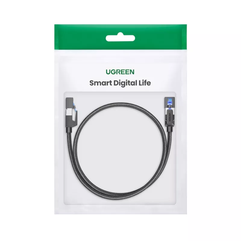 UGREEN Cat8 nylon gevlochten ethernetkabel - 40Gbps met modulaire stekkers - 3m