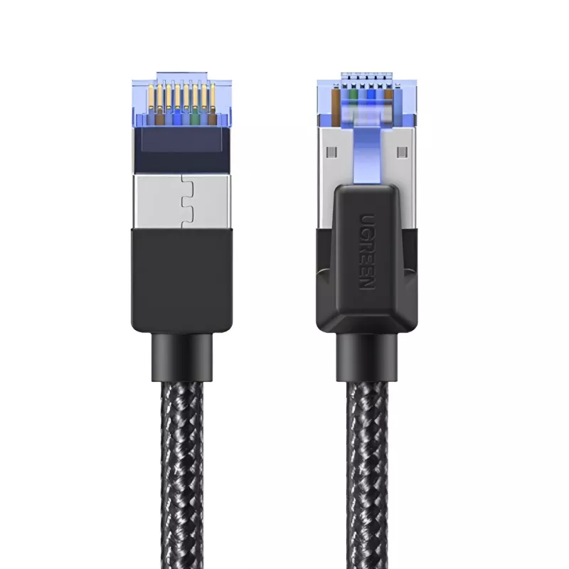 UGREEN Cat8 nylon gevlochten ethernetkabel - 40Gbps met modulaire stekkers - 5m