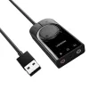UGREEN CM129 USB-A naar 3,5mm externe stereo-sound-adapter - zwart
