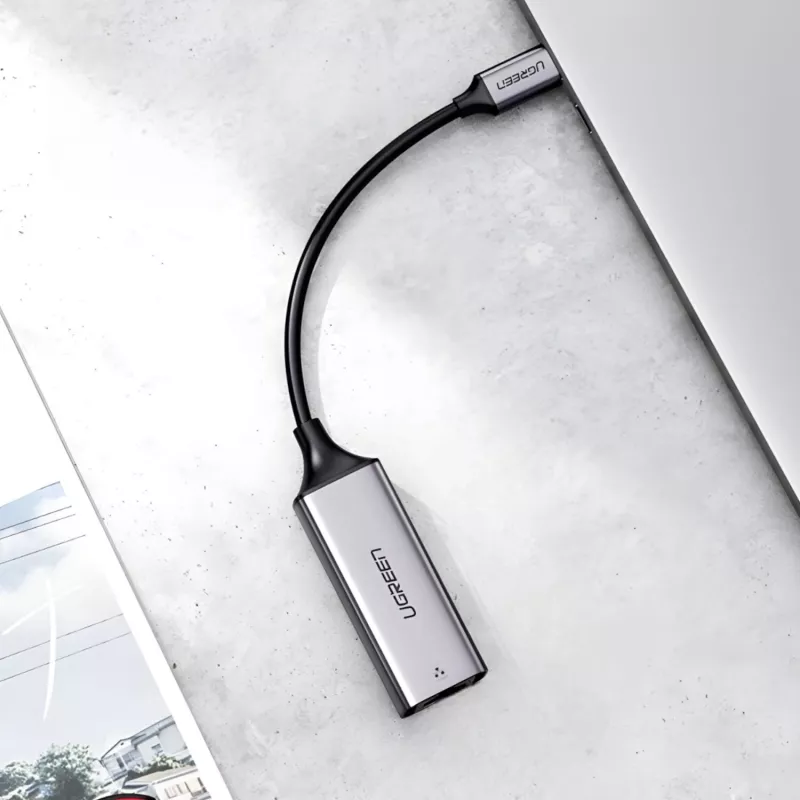UGREEN CM199-50737 Type-C naar Gigabit-Ethernet-adapter - zilver