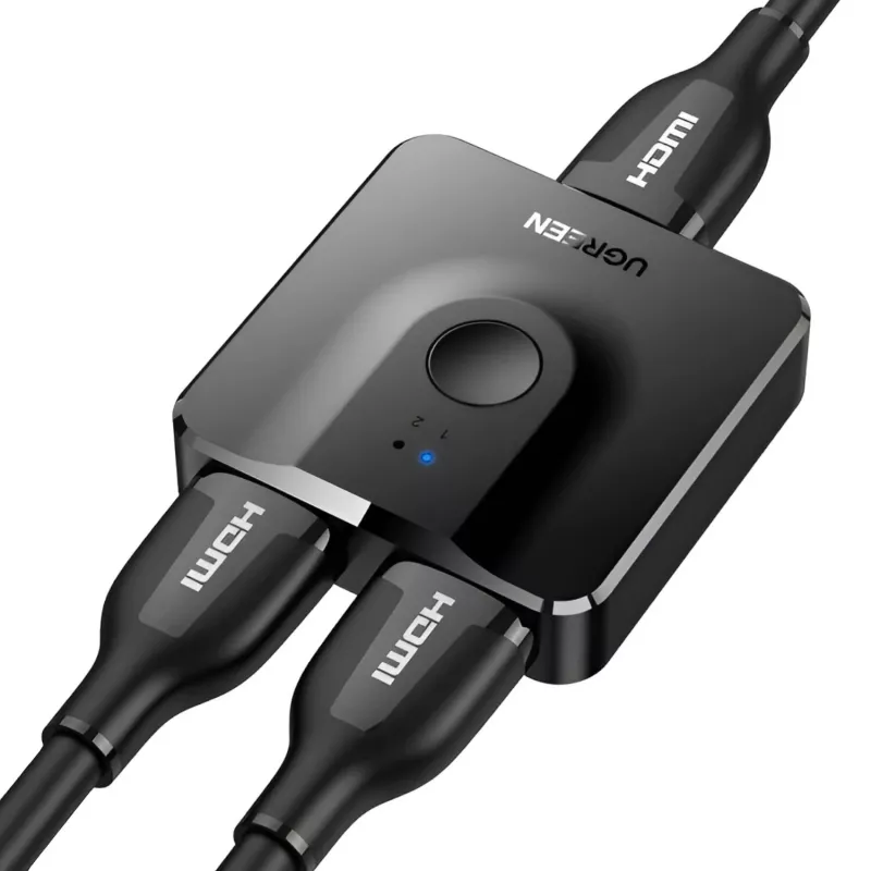 UGREEN CM217-50966 2-in-1 bidirectionele 4K HDMI-schakelaar - zwart