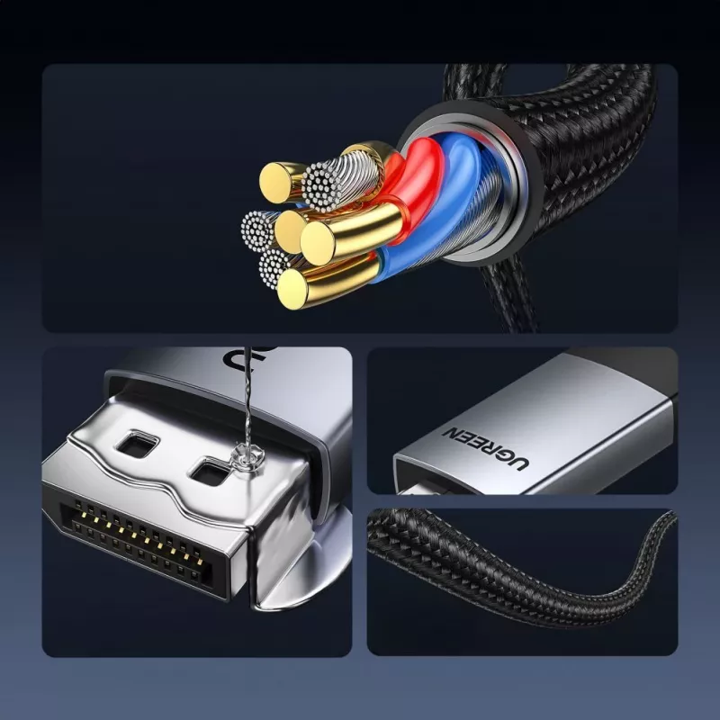 UGREEN DP119 DisplayPort-naar-HDMI-kabel 2m 4K 60Hz grijs
