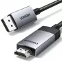 UGREEN DP119 DisplayPort-naar-HDMI-kabel 2m 4K 60Hz grijs
