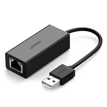 Ugreen externe netwerkkaart RJ45 - USB 2.0 100 Mbps Ethernet zwart (CR110 20254)