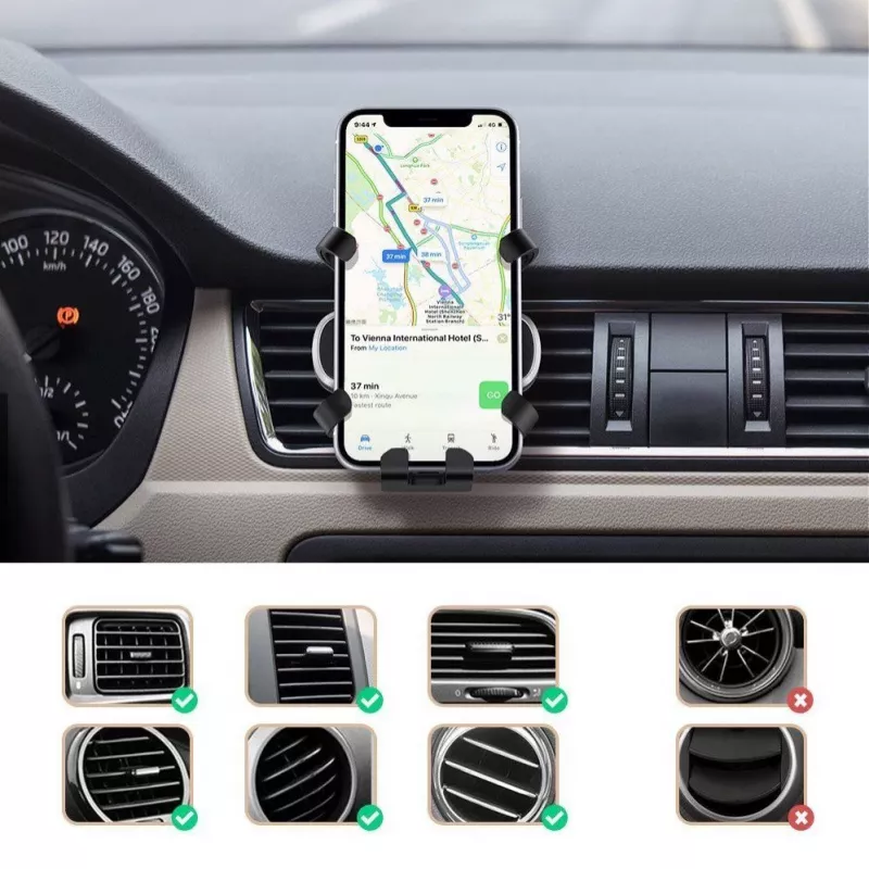 UGREEN Gravity Auto Telefoonhouder Zwart (80539)