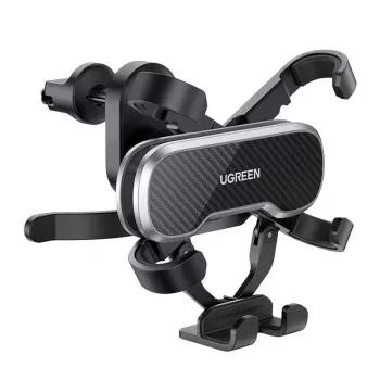 UGREEN Gravity auto telefoonhouder houder voor dashboard voorruit, universele smartphone-houder met sterke zuignap, 360° draaiing, telescooparm, eenknops ontgrendeling, zwart