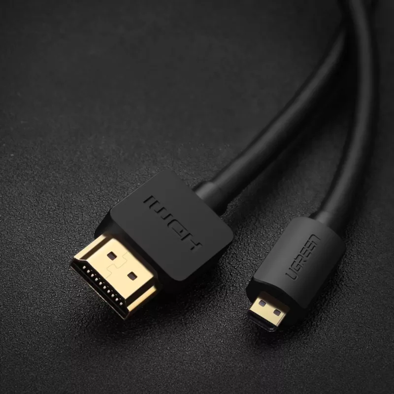 UGREEN HD127 micro-HDMI-naar-HDMI-kabel 4K 3D 1,5 m zwart