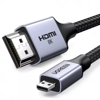 UGREEN HD164 Micro HDMI naar HDMI 2.1 kabel 8K 2m grijs