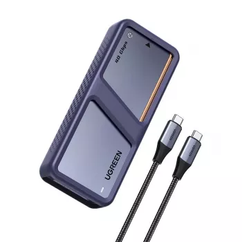 UGREEN M.2 NVMe SSD behuizing D703 USB4 40Gbps gereedschapsloos aluminium space grey