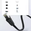 UGREEN NW102 Cat6 platte ethernet-netwerkkabel 8m - zwart