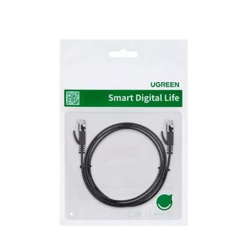 UGREEN NW102 Cat6 platte ethernet-netwerkkabel 8m - zwart