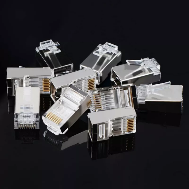 UGREEN NW111 RJ45 Cat6 ethernet netwerkstekker 100-pack - Zilver/Transparant