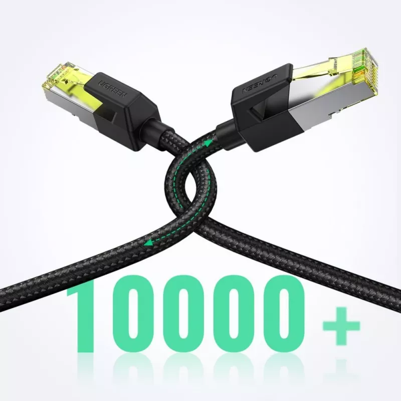 UGREEN NW150 Cat 7 ethernetkabel 1m - zwart