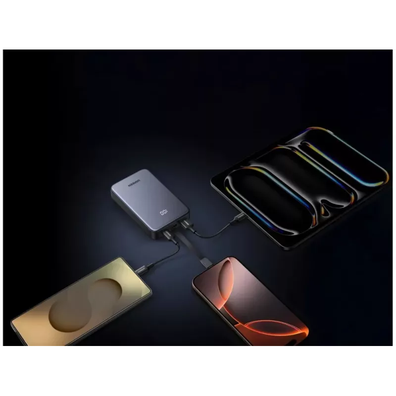 UGREEN powerbank 20000mAh 20W 45762 ingebouwde kabel grijs