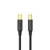 UGREEN US135 USB 2.0 A-B kabel, verguld, 2 m, zwart