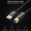 UGREEN US210 USB 3.0 A naar B kabel, 2m, zwart