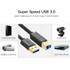 UGREEN US210 USB 3.0 A naar B kabel, 2m, zwart