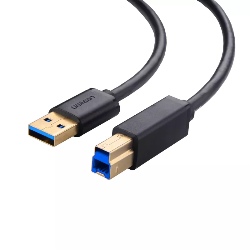 UGREEN US210 USB 3.0 A naar B kabel, 2m, zwart