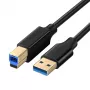 UGREEN US210 USB 3.0 A naar B kabel, 2m, zwart