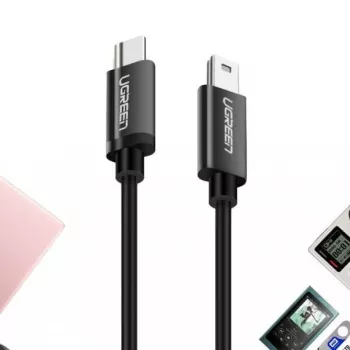 UGREEN US242 USB-C naar Mini USB kabel 1m zwart