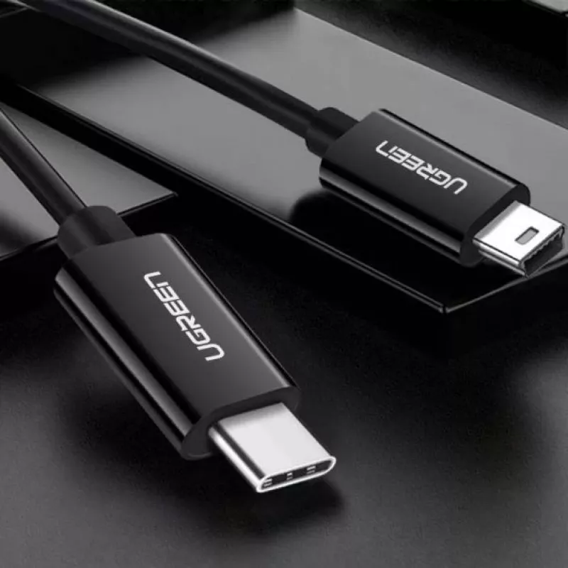 UGREEN US242 USB-C naar Mini USB kabel 1m zwart
