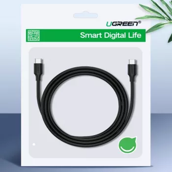 UGREEN US286 USB-C naar USB-C kabel 1m zwart - PD QC 3A 480Mbps