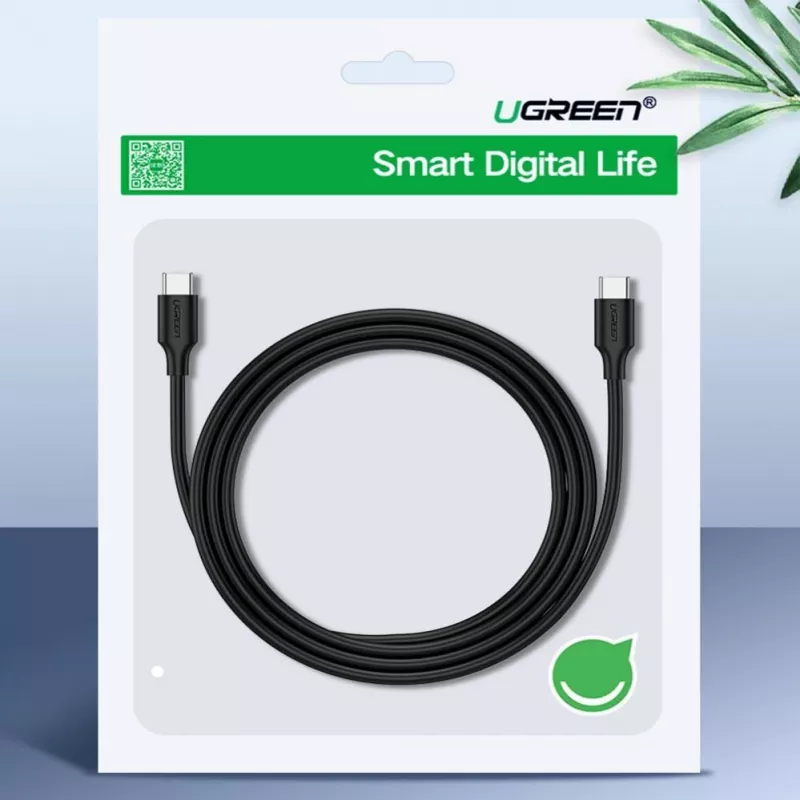UGREEN US286 USB-C naar USB-C kabel 1m zwart - PD QC 3A 480Mbps