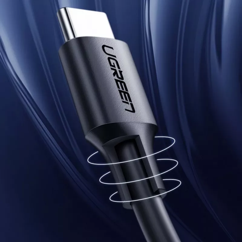 UGREEN US286 USB-C naar USB-C kabel 1m zwart - PD QC 3A 480Mbps