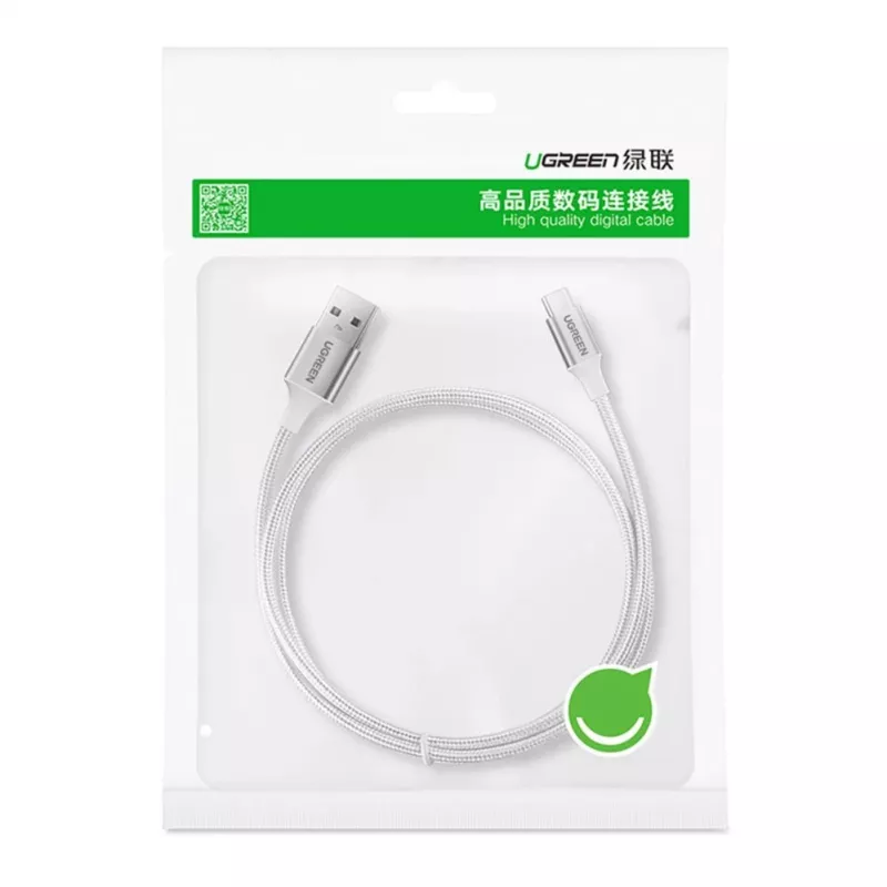 UGREEN US288 USB-A naar USB-C kabel QC 3.0 3A 1m wit