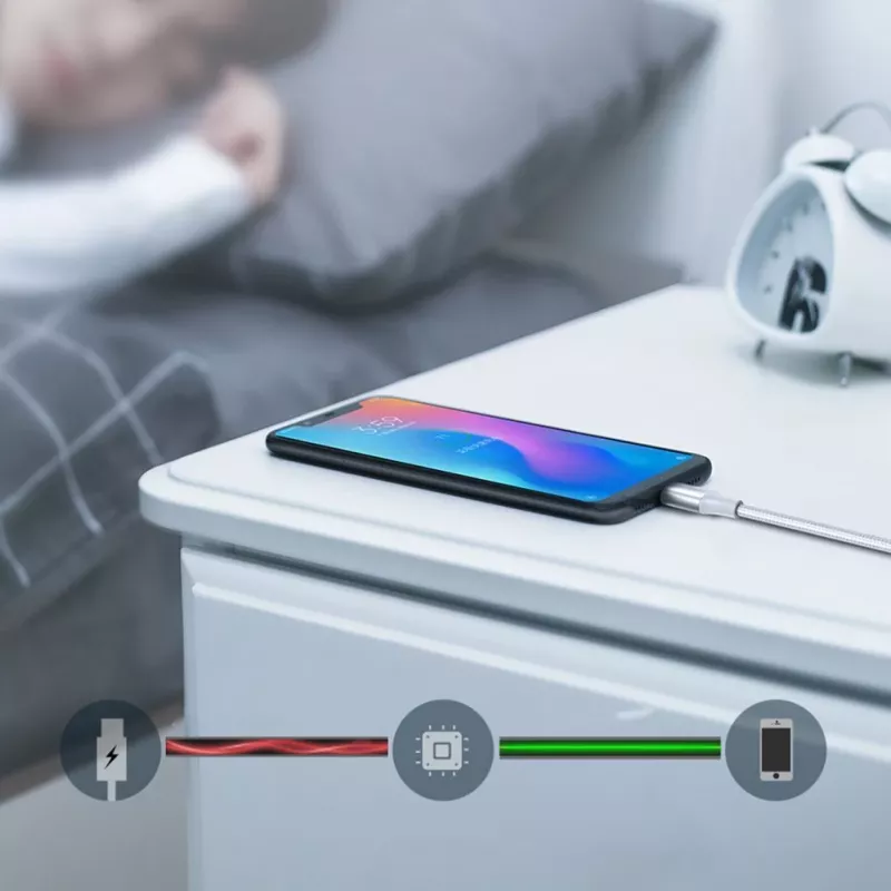UGREEN US288 USB-A naar USB-C kabel QC 3.0 3A 1m wit