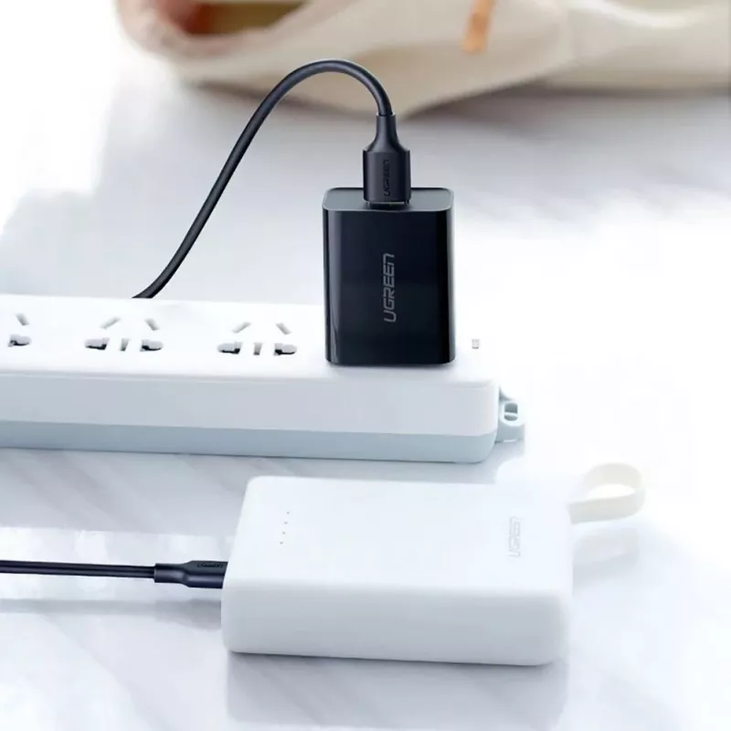 UGREEN US289 Micro USB / USB-A-kabel 0,25 m - zwart